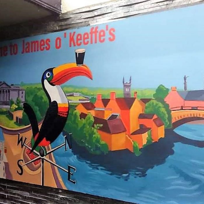 Mural of Guinness Pelican in a pub called James O'Keefe's, Ireland