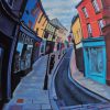 Print of a painting of Ennis, Co. Clare during Lockdown Covid Pandemic with empty streets by Irish Artist David O'Rourke