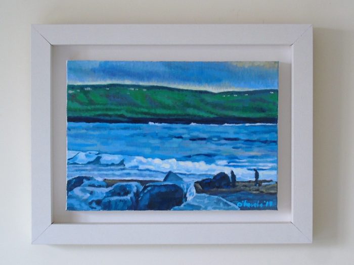 Framed canvas painting of the Wild Atlantic Way - seascape 2. Painting by Irish Artist David O'Rourke