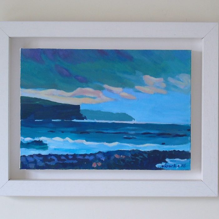 Framed canvas painting of the Wild Atlantic Way - seascape 1. Painting by Irish Artist David O'Rourke.