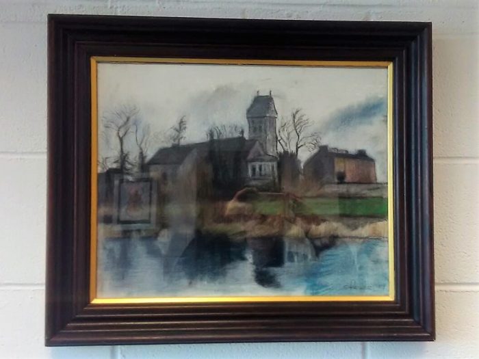 Framed Painting of St Columbas Church, Ennis, Co. Clare