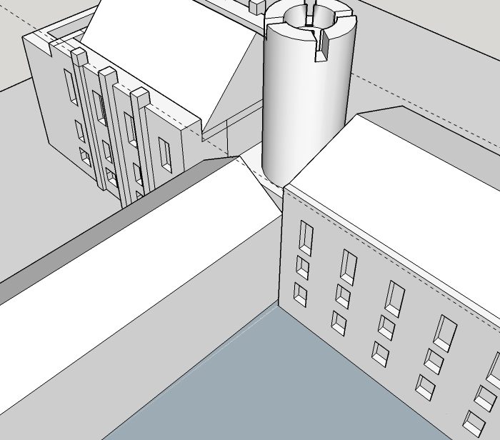3D sketch up drawing of a building
