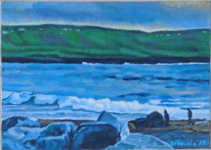Print of a painting of the Wild Atlantic Way - Seascape 2. By Irish Artist David O'Rourke.
