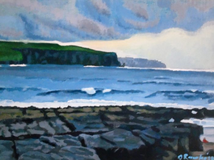 Print of a painting of the Wild Atlantic Way - Seascape 3. By Irish Artist David O'Rourke.